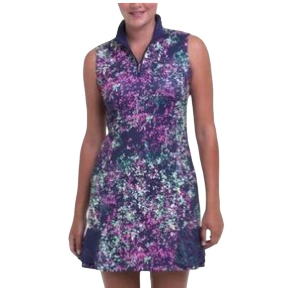 EP New York XS Sleeveless Golf Dress Floral Print Front‎ & Back Pockets